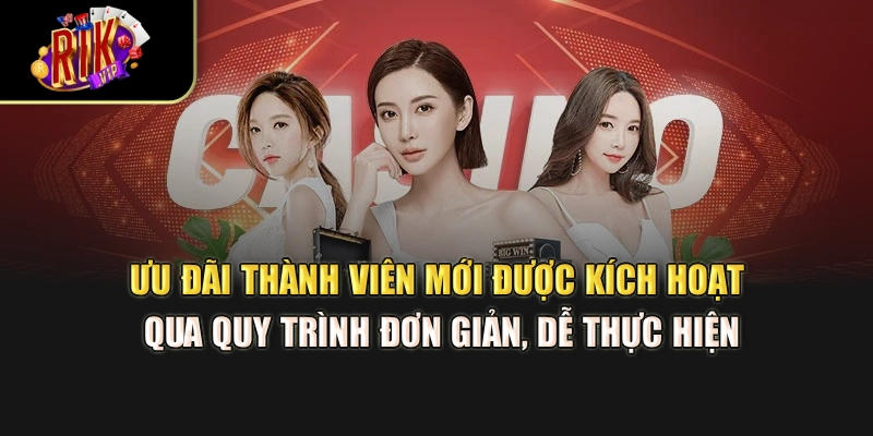 Ưu đãi thành viên mới được kích hoạt qua quy trình đơn giản, dễ thực hiện